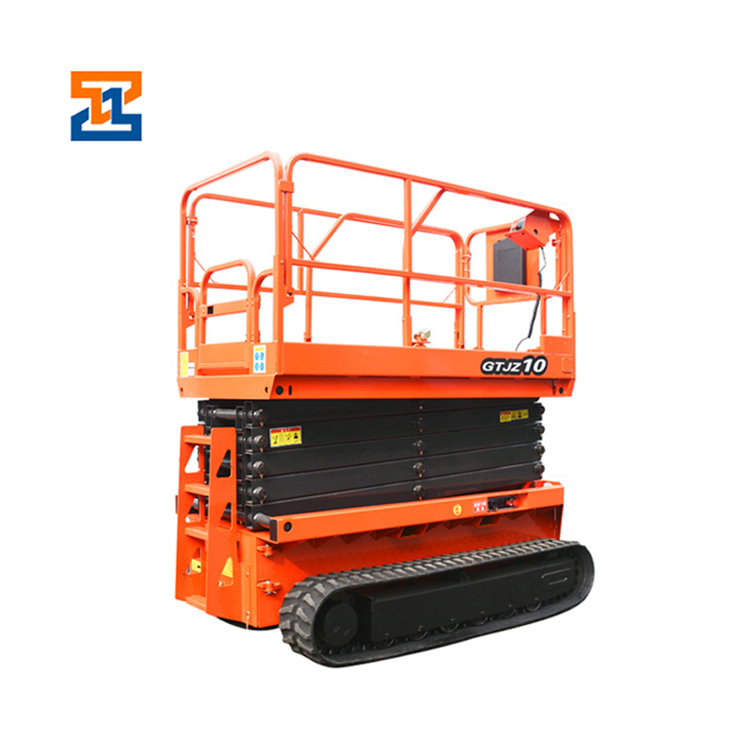 12M Electric Hydraulic Self-Propelled Man Lift Platform Crawler Type Indoor Scissor Lift 12M