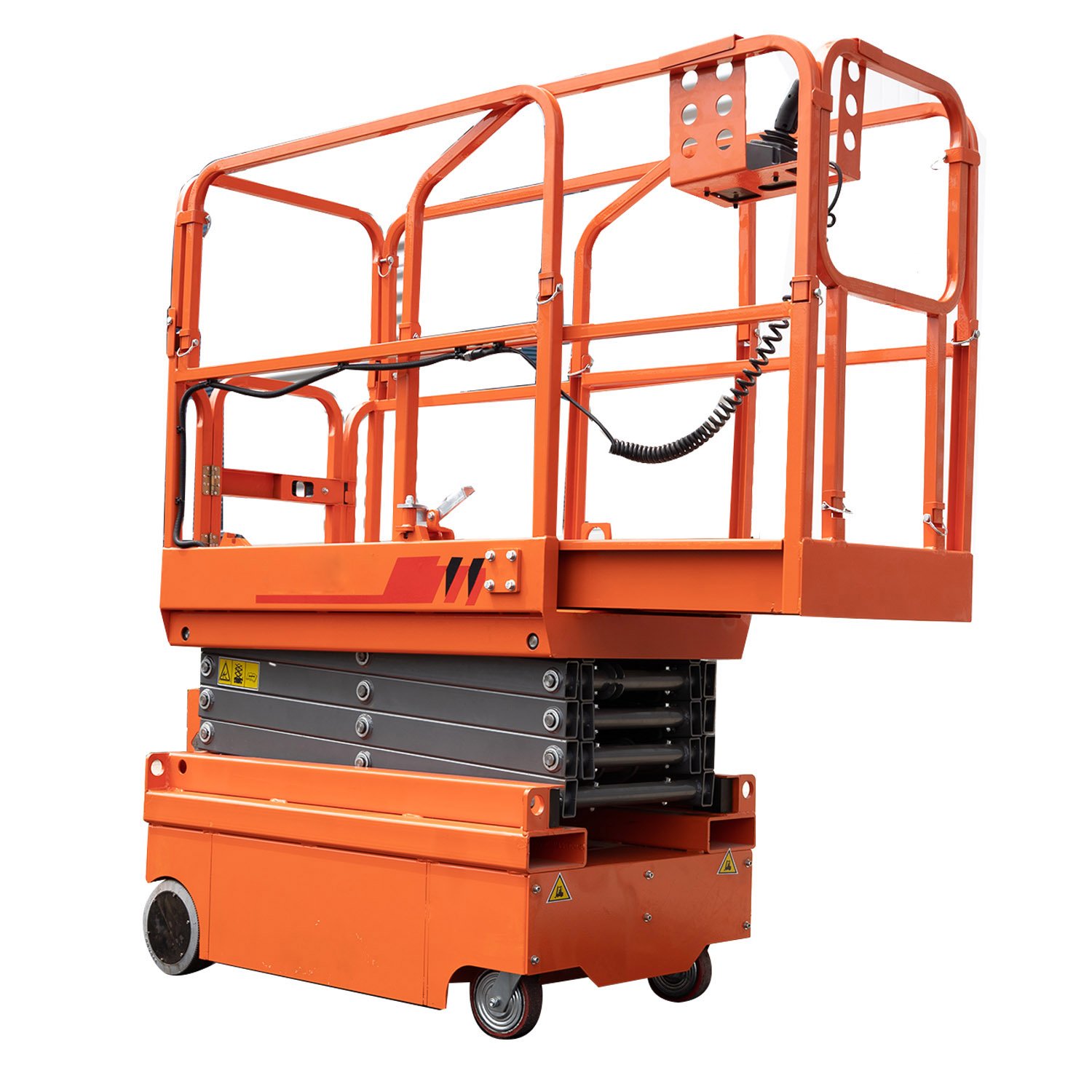 Mini Body Easy Operation Machines 300kg Battery Power Man Driven Scissor Lifter