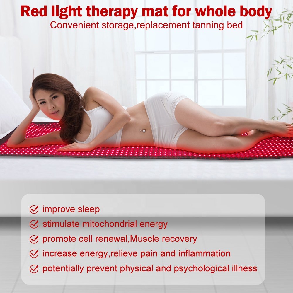 2024 OEM ODM LED 660nm 850nm Infrared Light Physical Therapy Blanket Device Full Body Mat Pain Relief Home Use