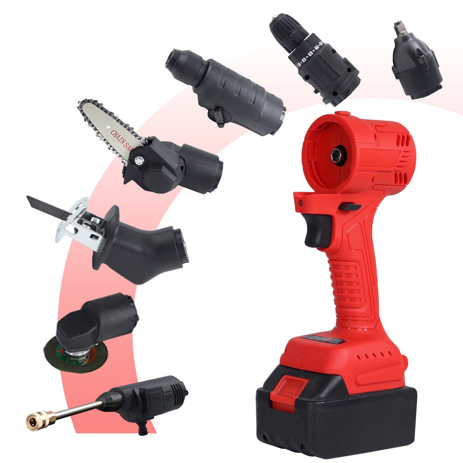 Multi-functional lithium battery multi-purpose new universal brushless power tool set