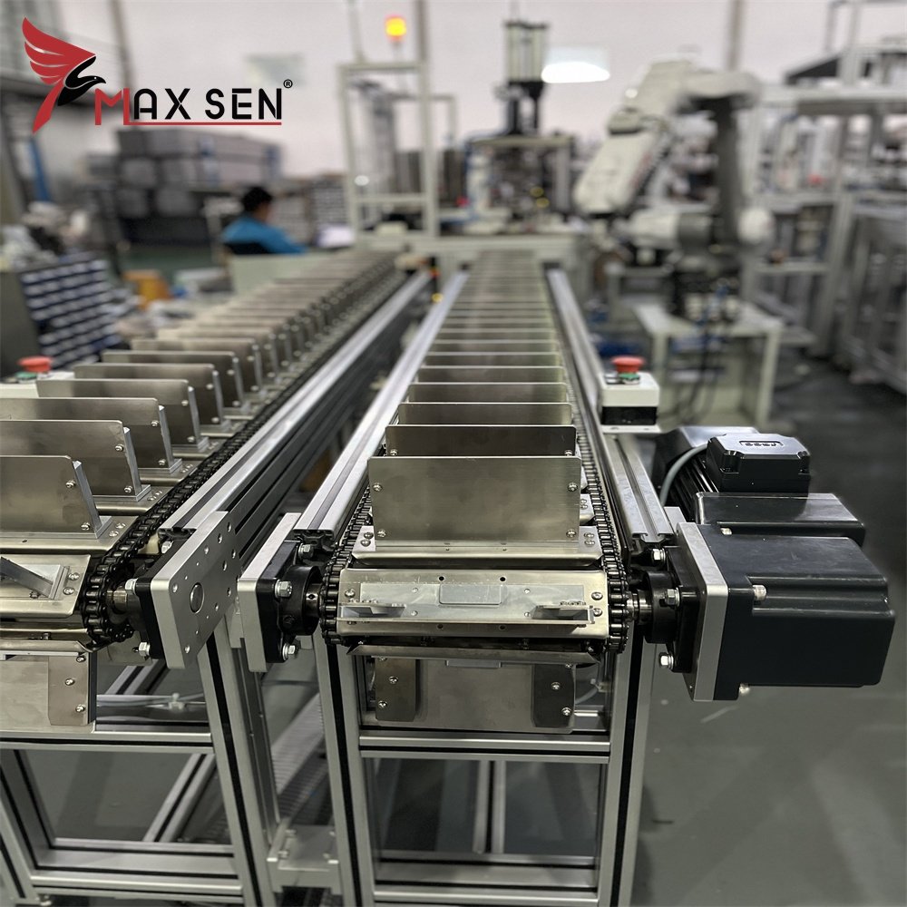 MAXSEN Double Speed Chain Conveyor Automatic Assembly Line Chain Conveyor System for Auto Industry