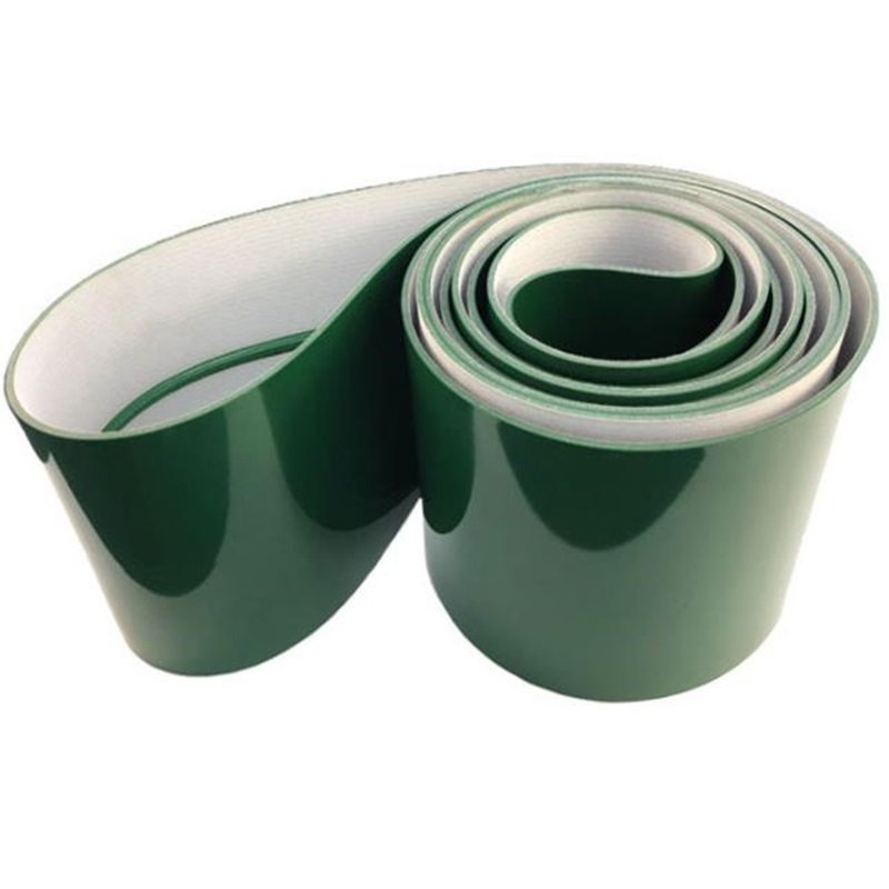 Flat Green PVC Conveyor Belt Used for Agricultural Feed Process Conveyor