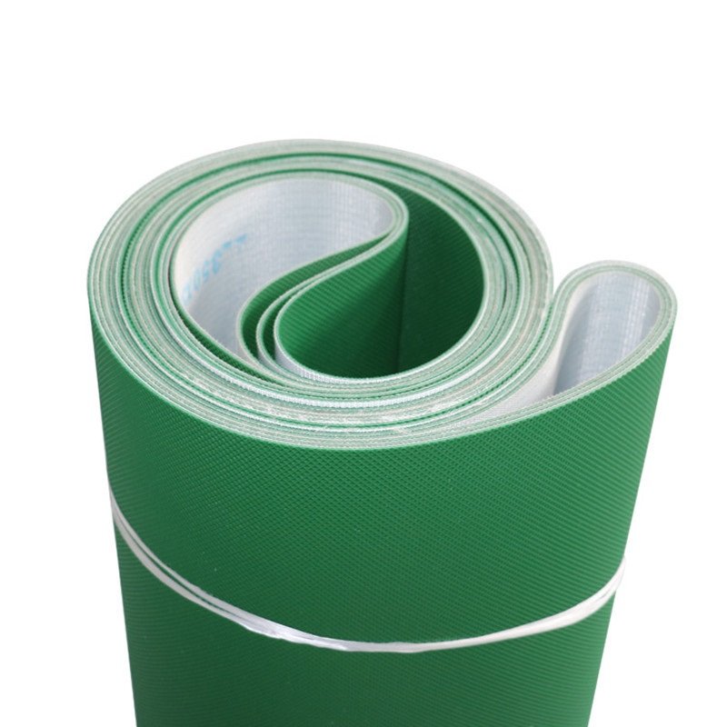 Flat Green PVC Conveyor Belt Used for Agricultural Feed Process Conveyor