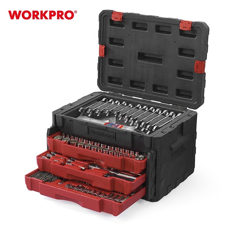 WORKPRO 450PC Tools Set Car Repair Socket Wrench Mechanical Hand Tool Set With Drawer