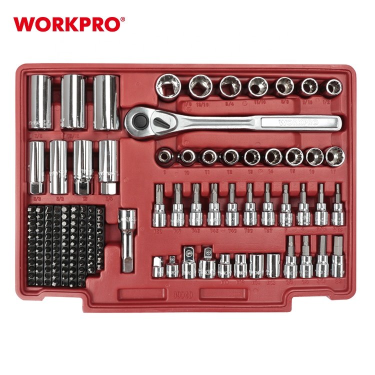 WORKPRO 450PC Tools Set Car Repair Socket Wrench Mechanical Hand Tool Set With Drawer