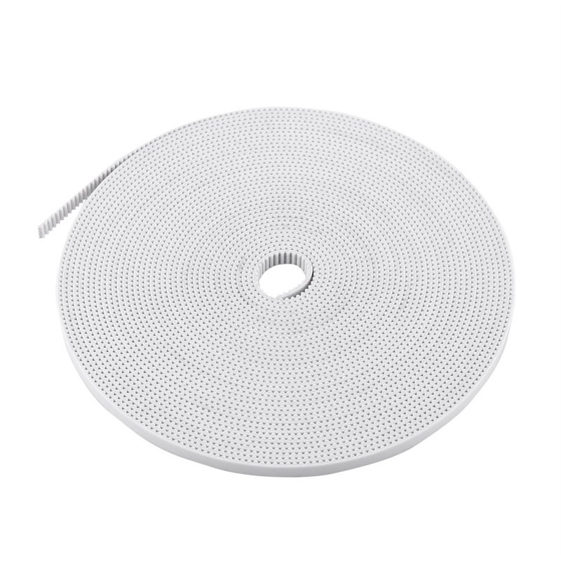 Anti-slip Reinforced GT2 Belt 10M White Open Timing Belt for 3D Printer 6mm Wide PU with Steel Kevlar Core