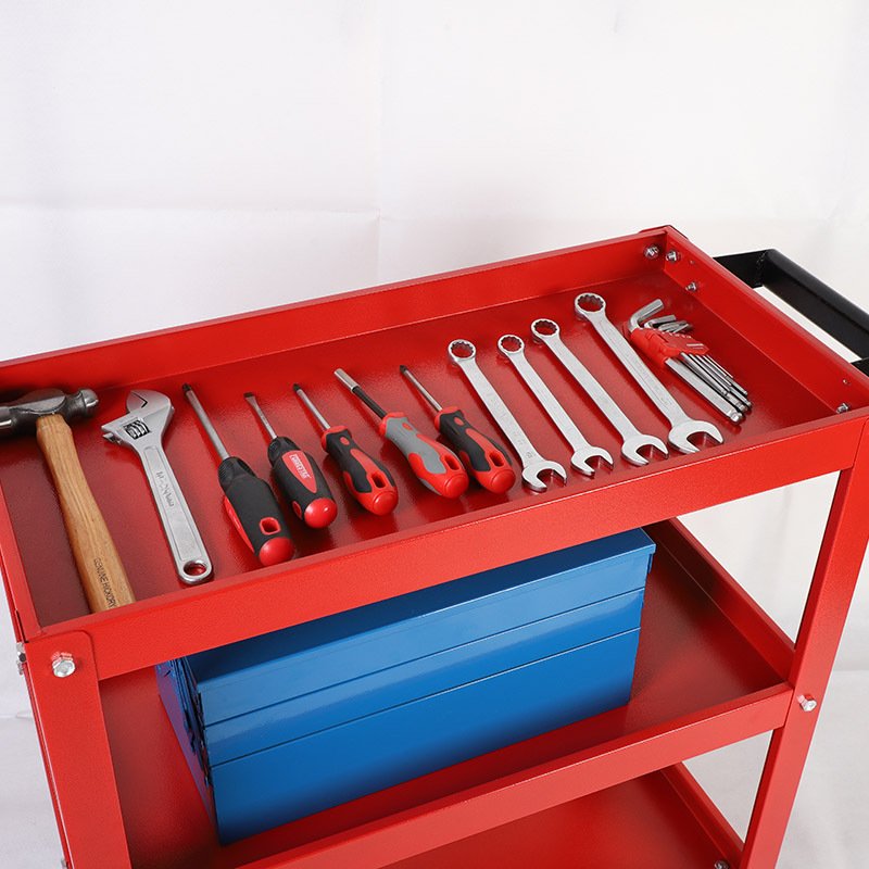 ALL ONE TECH Professional Auto Repair Mechanical Tool Cart 3 Shelf Hot-Selling Workshop Car Body Repair Tool Trolley with Wheel