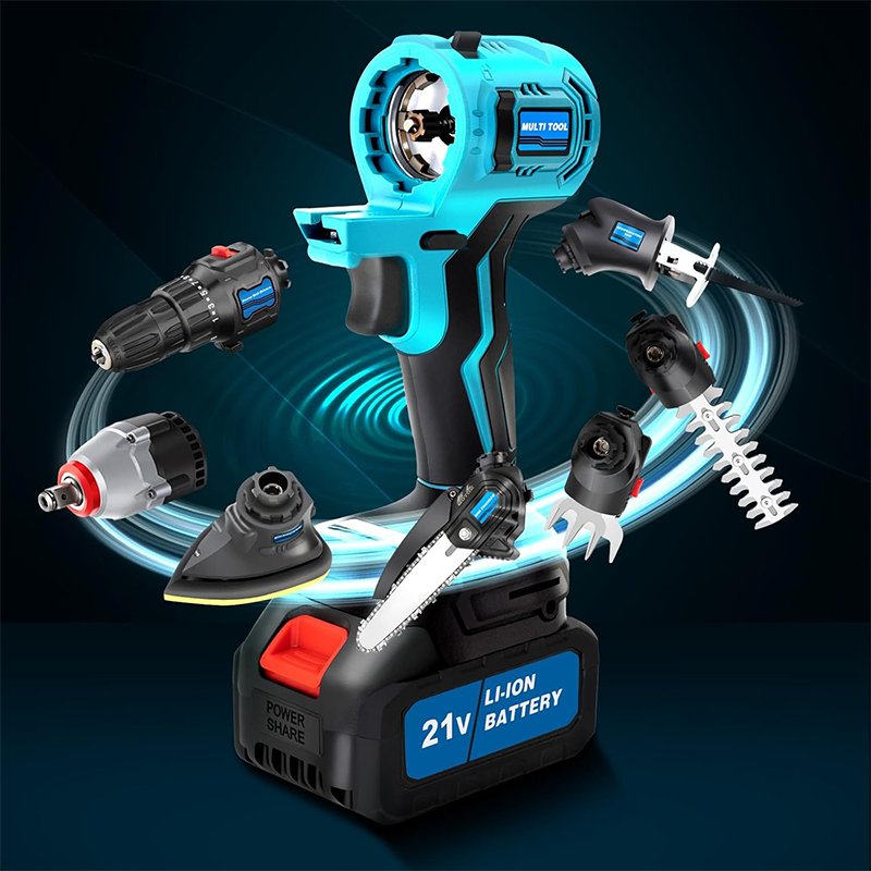 Cordless tools Multipurpose power tools 8 sizes of use head tool cabinet lithium battery