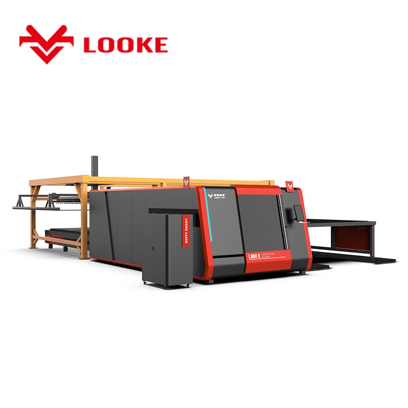 Jinan Factory Metal Cutter Fiber Laser Cutting Machine 3kw 6kw Automatic Loading Unloading Exchange Table Enclosed Machine Body