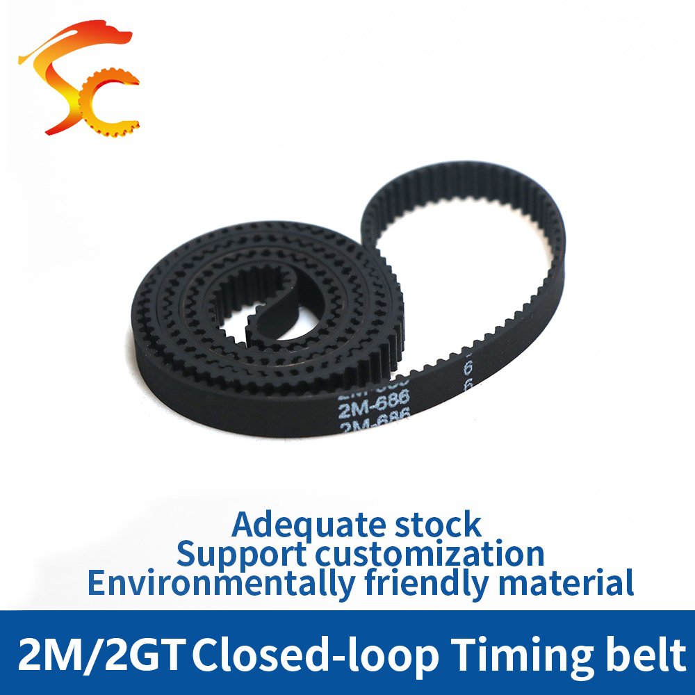 2GT/GT2/2M 686/690/696/700/702/710/724 6/9/10mm rubber Closed-Loop Transmission Belts gt2 Timing belt for 3D Printer