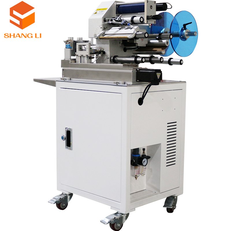 Semi-auto Wire Harness Folded Labeller Earphone Wires Flag Labeling Machine for Sensor Lines Sticker Labeler