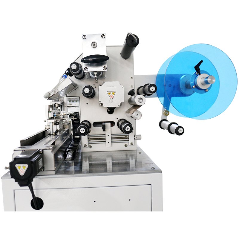 Semi-auto Wire Harness Folded Labeller Earphone Wires Flag Labeling Machine for Sensor Lines Sticker Labeler