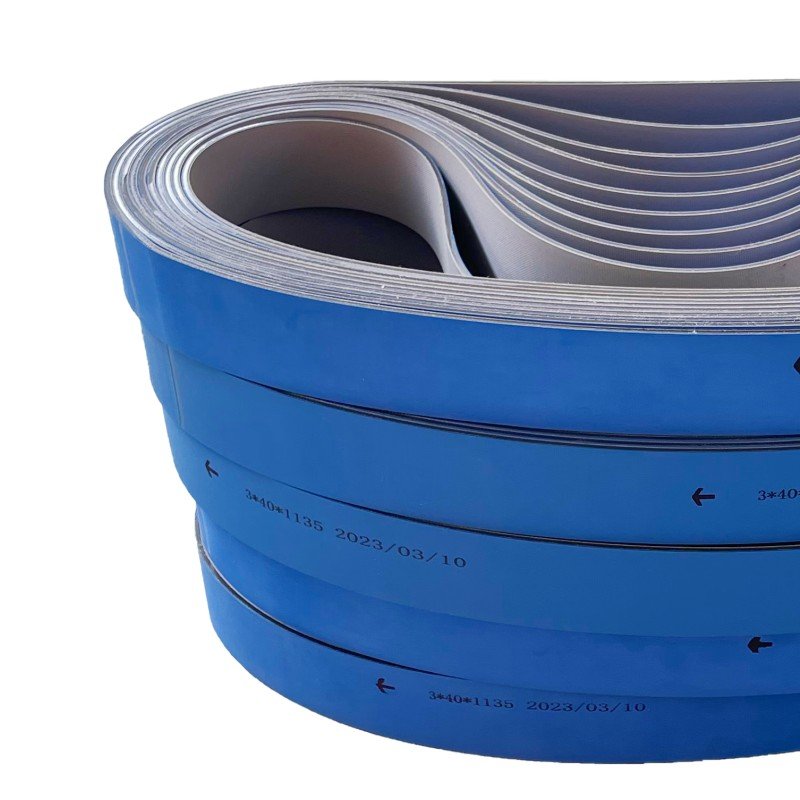 Grey And Blue Nylon Polyamide Belt Wear-Resisting Flat Belt Endless No Joint Belt For Textile Industry
