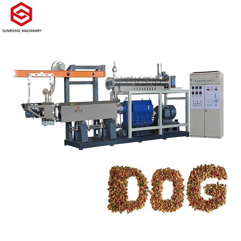 Automatic Double Screw Extruder High Fresh Meat Dry Dog Cat Pet Food Making Machine Production Line Equipment Dog Food Plant