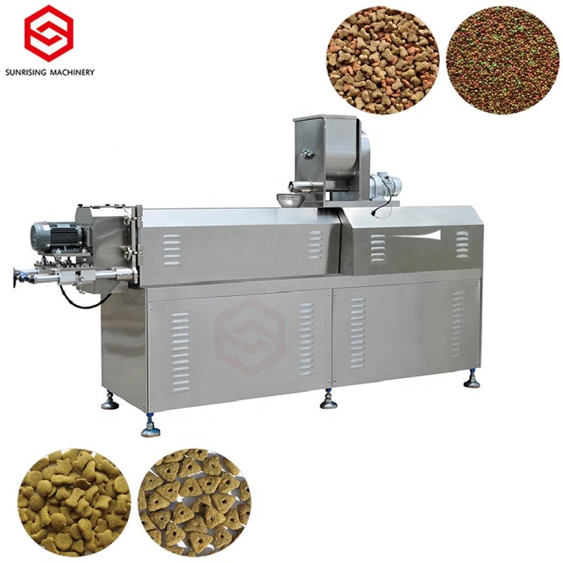 Automatic Double Screw Extruder High Fresh Meat Dry Dog Cat Pet Food Making Machine Production Line Equipment Dog Food Plant