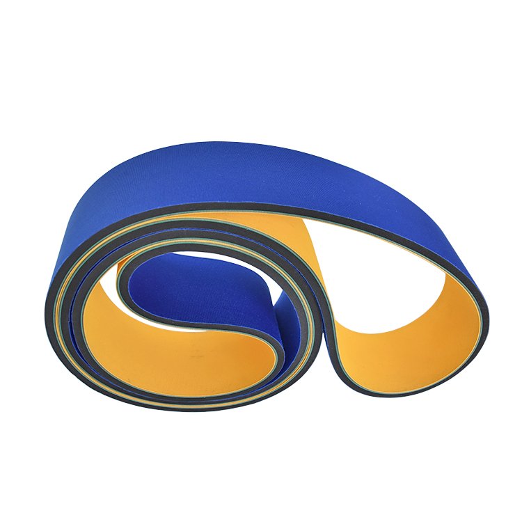 Wear resistant foam coated high speed transmission belts for labeling machine