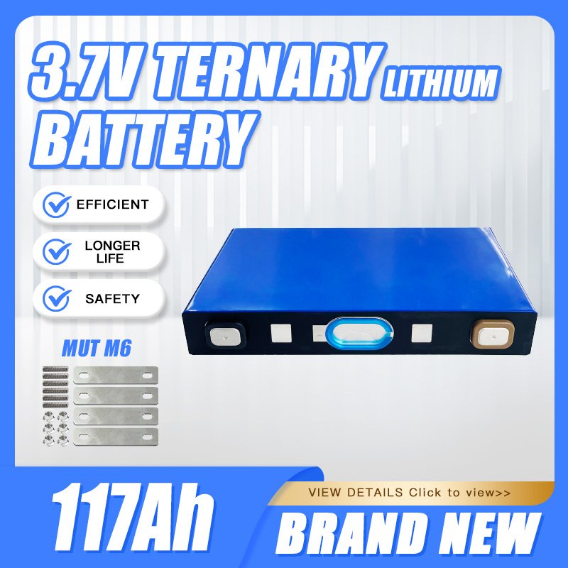 High Capacity 3.7V 117AH Ternary Lithium Ion Battery Pack Electric Cars Motorcycles Submarines NCA Anode 2V Storage Rechargeable