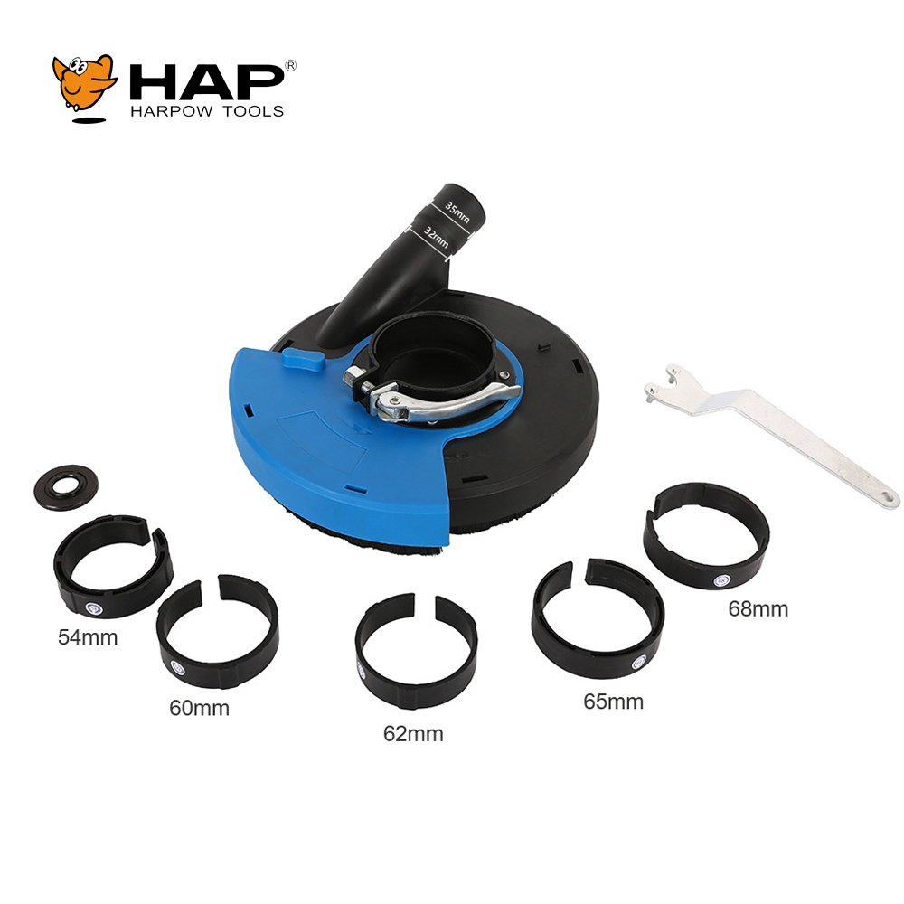 Power Tool Accessories 7Inch Plastic Concrete Grinder Dust Shroud Portable Dust Collector for Grinders