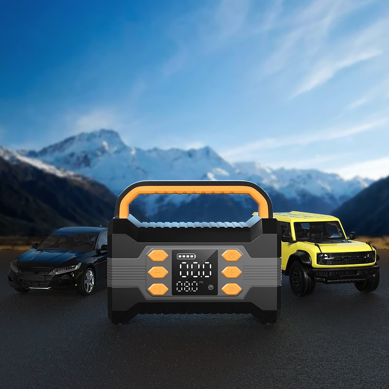 car battery charger compressor air car jump starter jump starter power bank compresor de aire recovery & off-road accessories