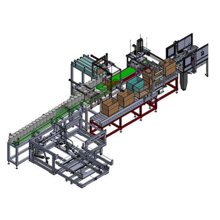 Auto case Packer Carton Side Load, case Packer Complete Carton Erector System, Pick up and Place Bottle Carton Packer