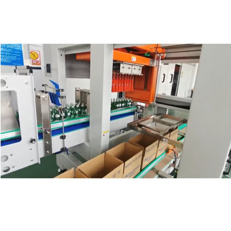 Auto case Packer Carton Side Load, case Packer Complete Carton Erector System, Pick up and Place Bottle Carton Packer