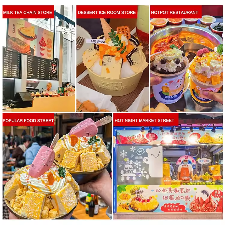 New Commercial Auto Milk Juice Ice Cream Snow Flake Ice Machine Snowflake Ice Making Machinedough Mixer Machine