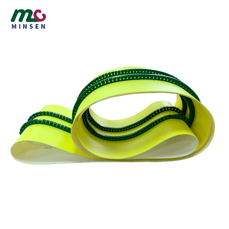 Large load capacity PVC conveyor belt with guide strip