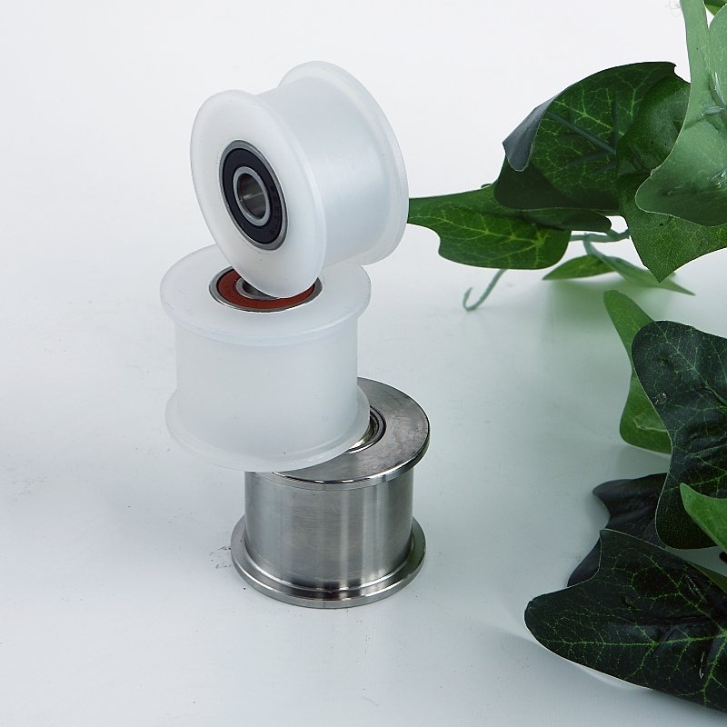 304SS stainless steel nylon flat belt pulley H type motor motor transmission pulley