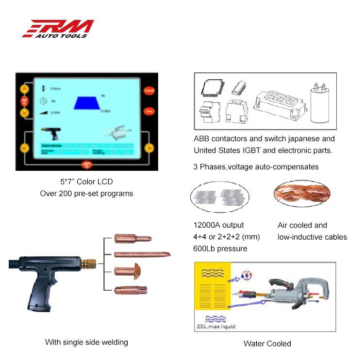 RM Body Repair Equipment Multifunctional Inverter Resistance Spot Welder Double-Sided Spot Welder