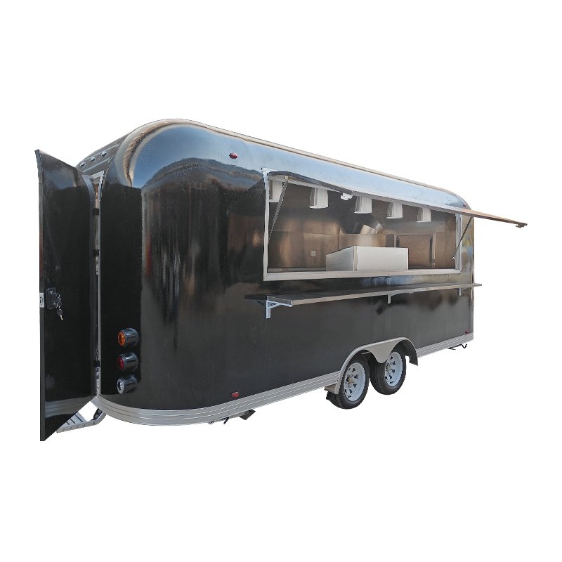 Airstream Mobile Food Trailer Stainless Steel Food Carts USA Concession Food Trailer for Sale
