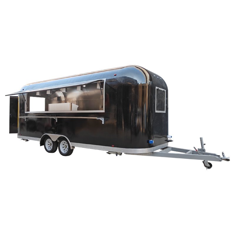 Airstream Mobile Food Trailer Stainless Steel Food Carts USA Concession Food Trailer for Sale