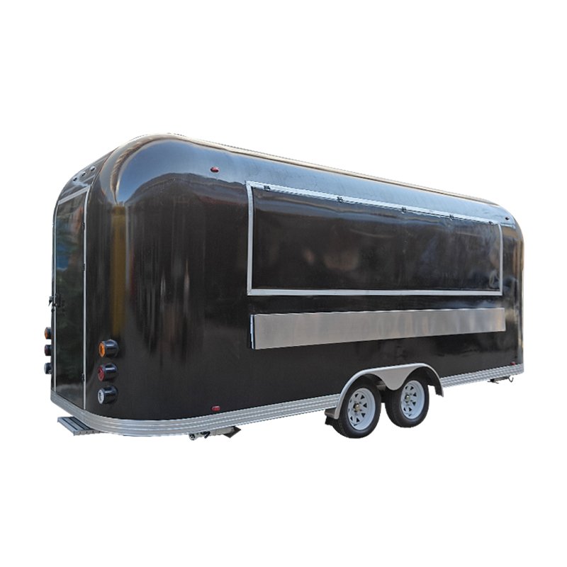 Airstream Mobile Food Trailer Stainless Steel Food Carts USA Concession Food Trailer for Sale