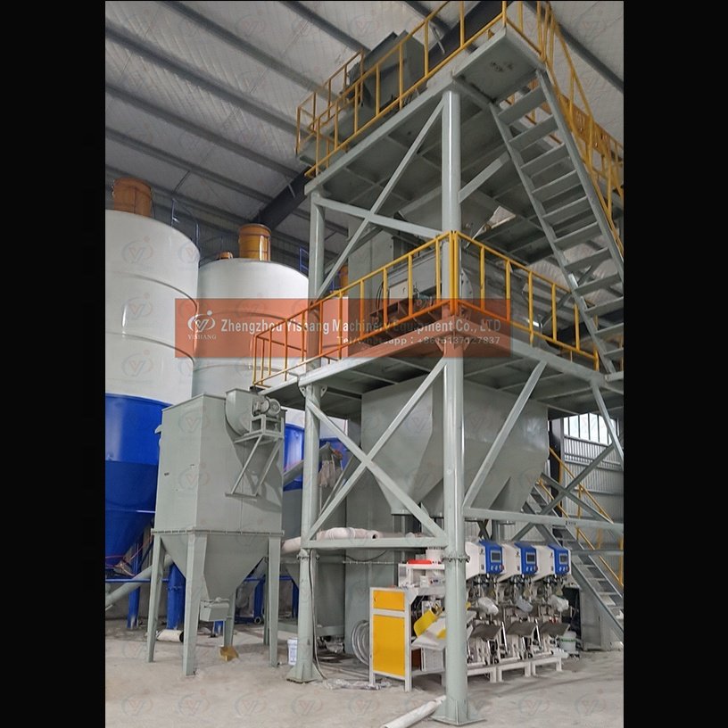 Tiles Fiber Cement Wall Putty Tile Adhesive Dry Mortar Sack Packing Machine Production Line
