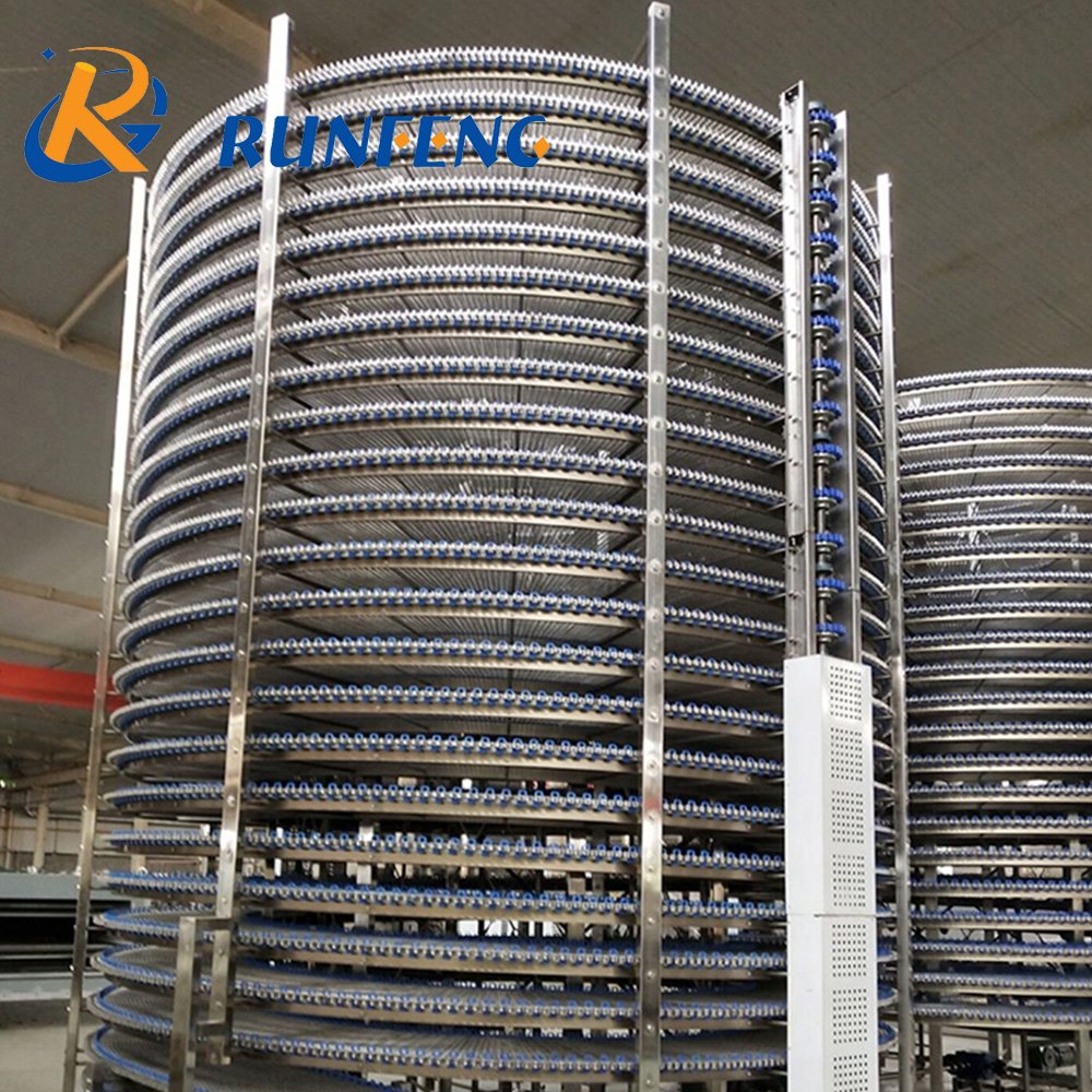 Customized One- Station Service Spiral Cooling Tower Spiral Cooling Conveyor For Toast bread