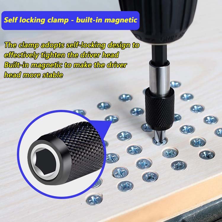Hex Shank drill Bit Extender Set-Magnetic Quick Release Extension, Impact Driver Bit Holder,Efficient Impact Driver Bits Holder