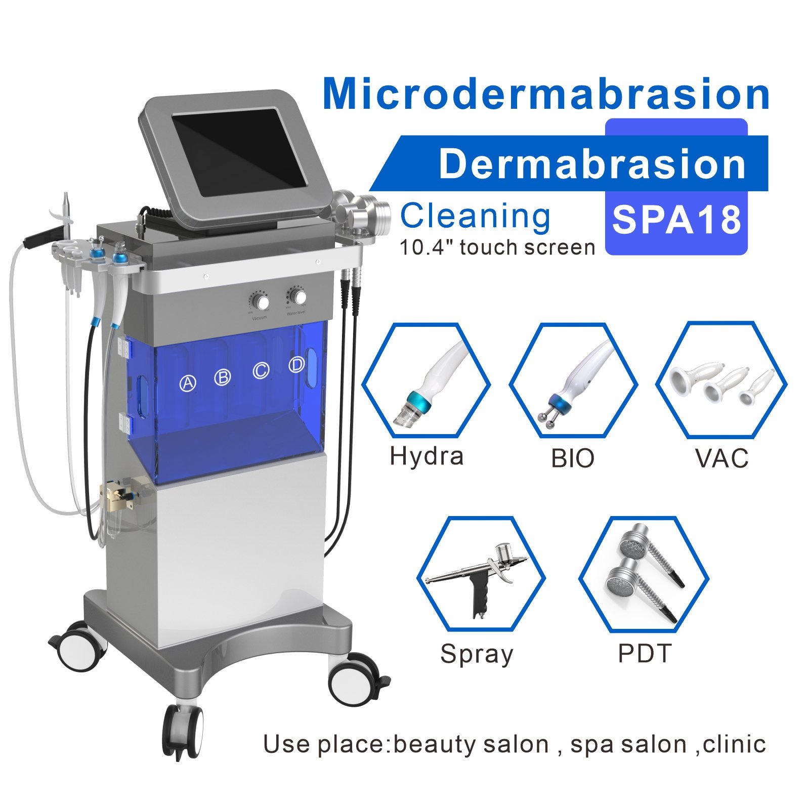 2025 Newlife Factory Facial Machine Spare Parts 5 in 1 Hydra Peeling Diamond Dermabrasion Instrument Accessories