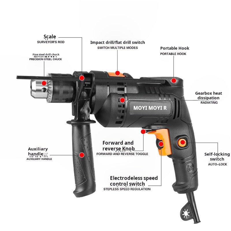 Hand drill impact drill power tools are suitable for household engineering use