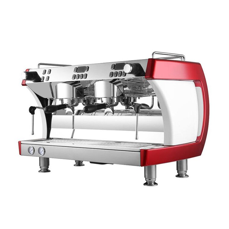 Black Color 4200W Double Group Commercial Espresso Machine CS3201 4 Holes Steam Nozzle for Sale