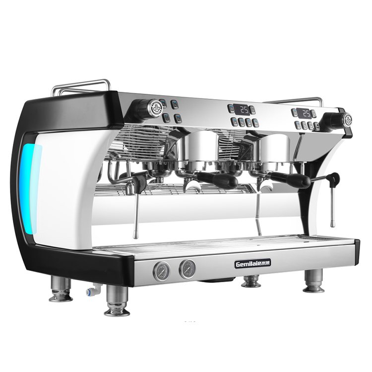 Black Color 4200W Double Group Commercial Espresso Machine CS3201 4 Holes Steam Nozzle for Sale