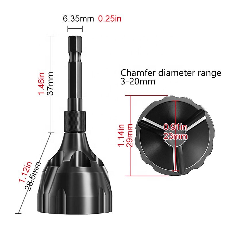 5-25mm deburring chamfering tool 3-20mm thread fillet trimming knife screw bolt trimming drill deburring Power tool accessories