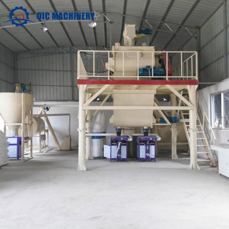 Tile Adhesive Production Line Dry Mortar Mixing Equipment Manufacturer Wall Putty Plant Mortar Production Line