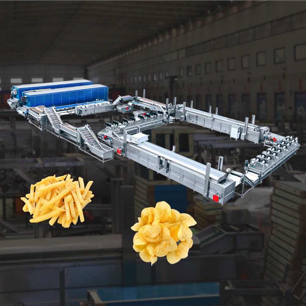 Low-Cost Potato Chips Line - Semi-Auto Washing Peeling Cutting Equipment for SMEs
