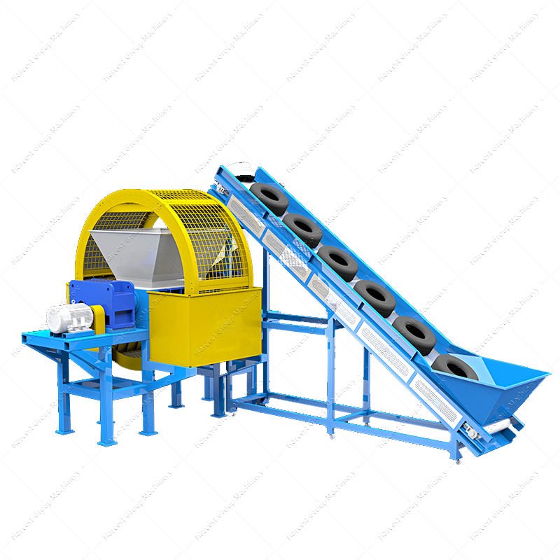 Used Industrial Tire Recycling Machine Core Gearbox with Motor Produces Rubber Powder for Construction Uses