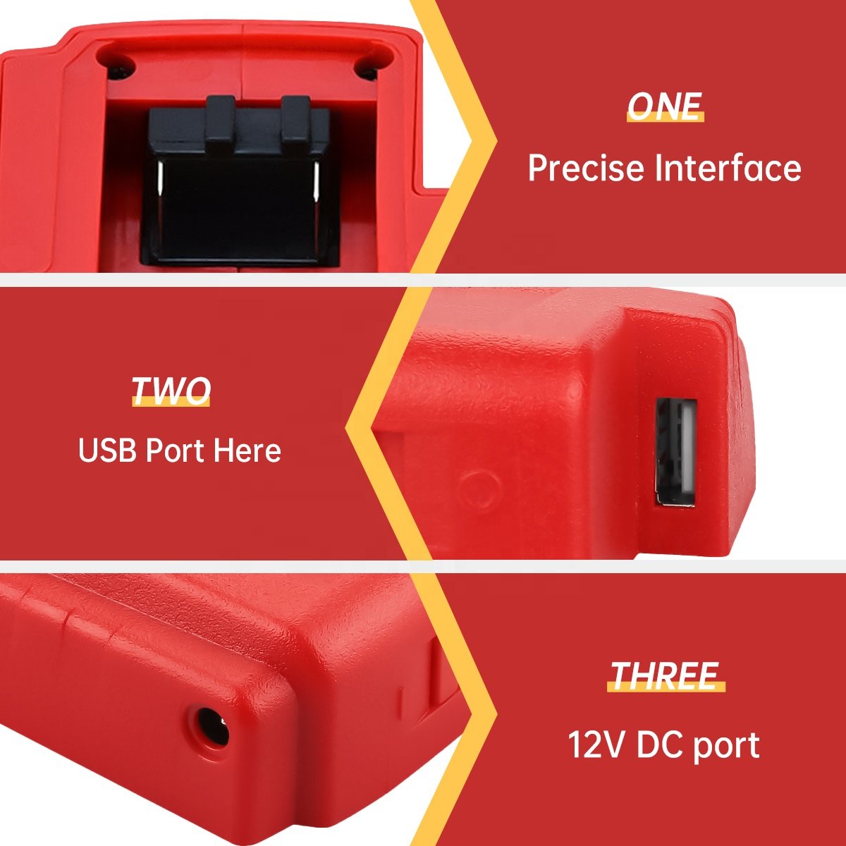 N18 Li-ion Battery Charger Adapter Converter Portable Accessories for Milwaukee 14.4v 18v Battery USB Adapter