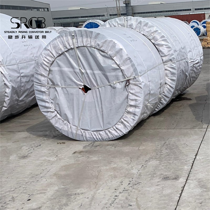 China Factory Nylon Fabric Circular Roll EP1500/5 Rubber Conveyor Flat Belt For Mine Sand And Gravel Transmission