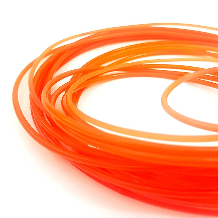 XZ 3mm tensile strength PU orange round belt with smooth surface