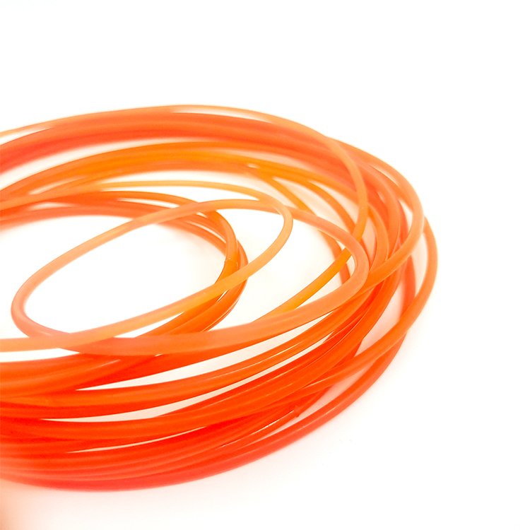 XZ 3mm tensile strength PU orange round belt with smooth surface