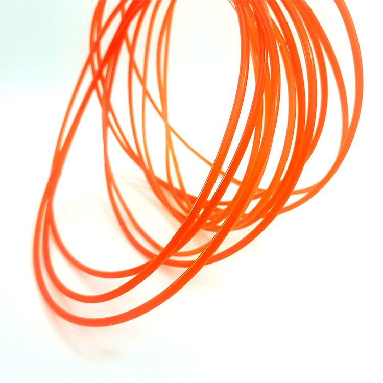 XZ 3mm tensile strength PU orange round belt with smooth surface
