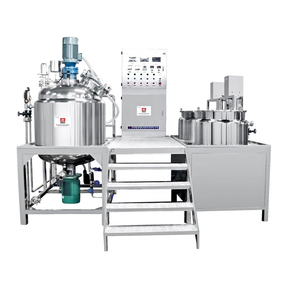 Gz 1000L Hydraulic Lifting PMK-A Mixer Vacuum Emulsifying Mixer Cosmetic Homogenizer Cream Emulsifying Mixer Blending