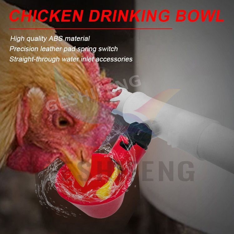 Geshifeng Small Poultry Chicken Nipple Drinking Waterer Water Feeder Cups for Chickens